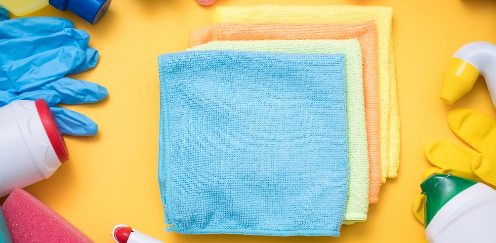 Towels are one of the best office cleaning supplies.
