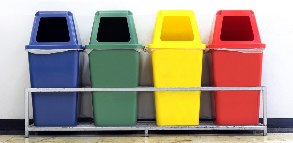 Trash cans are one of the best office cleaning supplies.