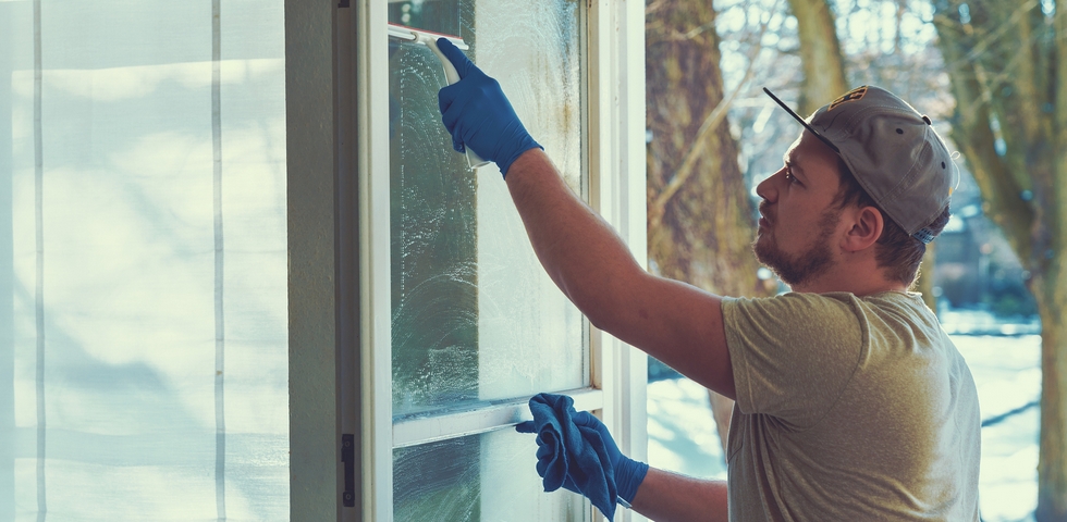 Clear the dust and debris from the windows